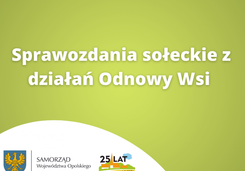 Sprawozdania sołeckie- przedłużenie terminu