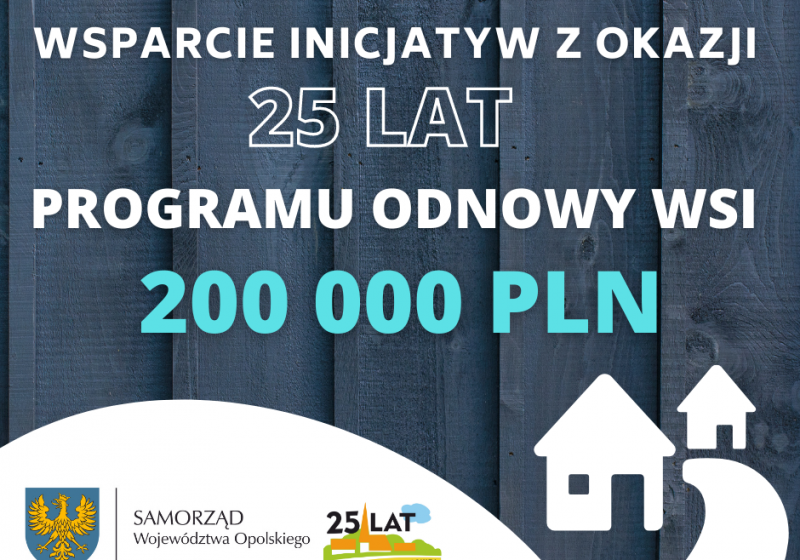 Dotacje w zakresie wspierania inicjatyw aktywizujących społeczności lokalne w kierunku rozwoju konkurencyjnych obszarów wiejskich z okazji jubileuszu 25 lat Programu Odnowy Wsi w 2022 roku