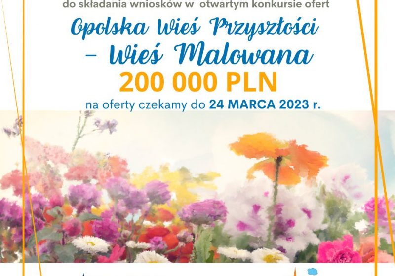 Ruszył nabór do otwartego konkursu ofert „Opolska Wieś Przyszłości – Wieś Malowana”