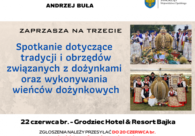 Zaproszenie na trzecie spotkanie dot. obrzędów dożynkowych