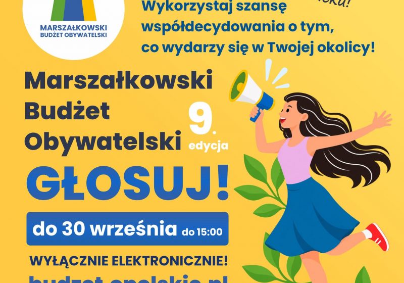 Głosujemy! 9. edycja Marszałkowskiego Budżetu Obywatelskiego